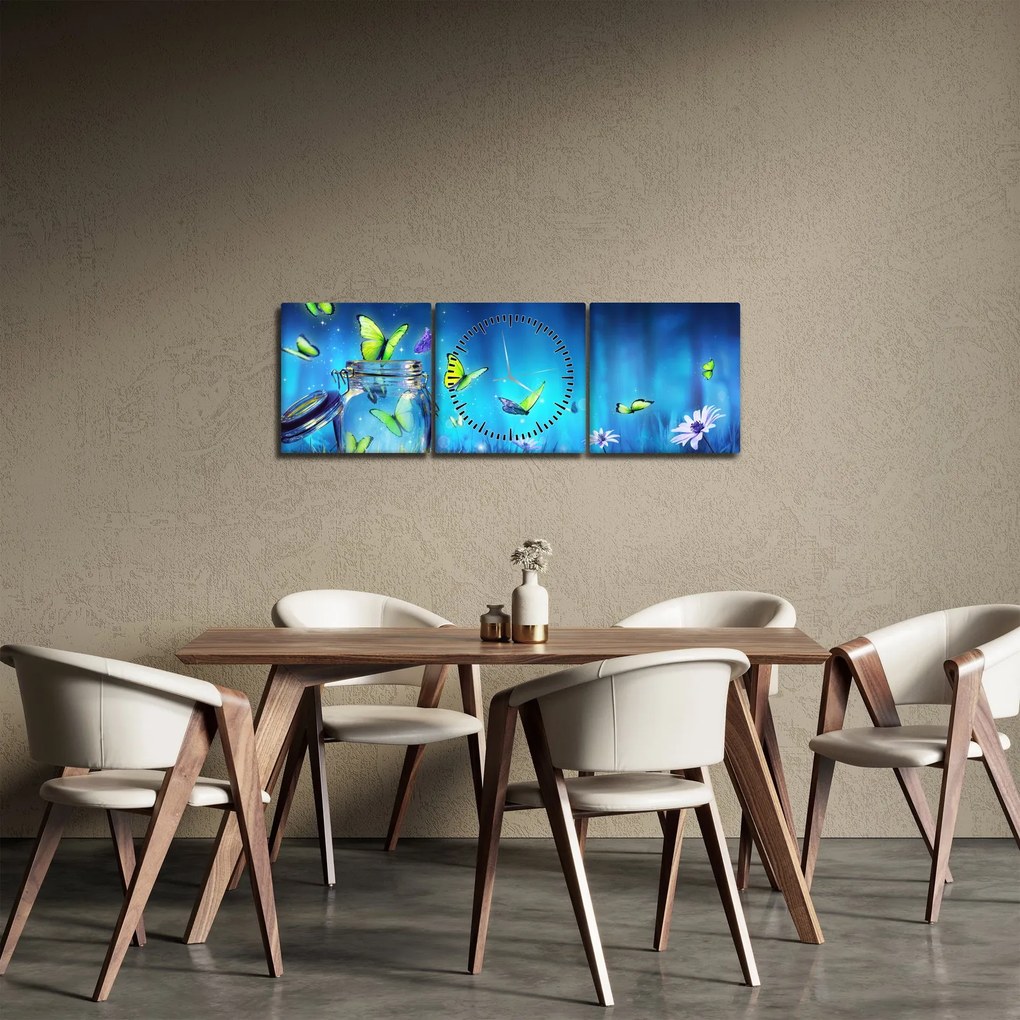 Tablou - Libertate (cu ceas) (90x30 cm)