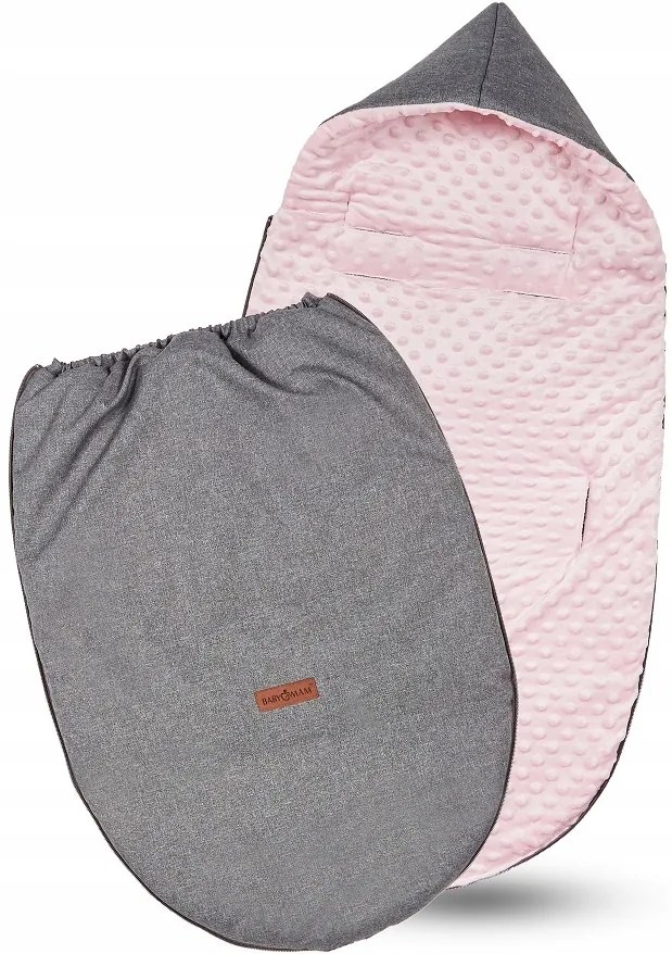 ShopJK SAC PENTRU CĂRUCIOR PRIMĂVARĂ/TOAMNĂ GRI - ROZ 017377