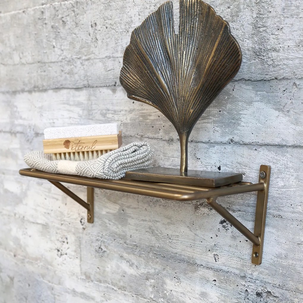 Raft de perete, din metal auriu
