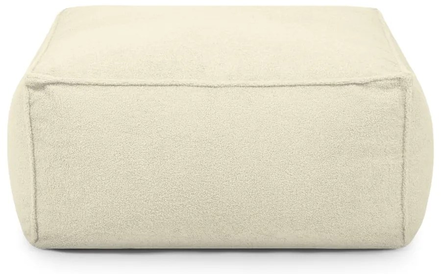 Fotoliu bean bag crem cu tapițerie din țesătură bouclé Mass – SLOWDOWN