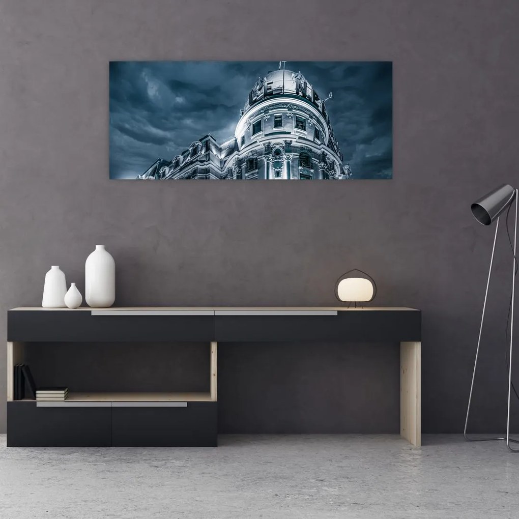Tablou cu arhitectură în întuneric (120x50 cm)
