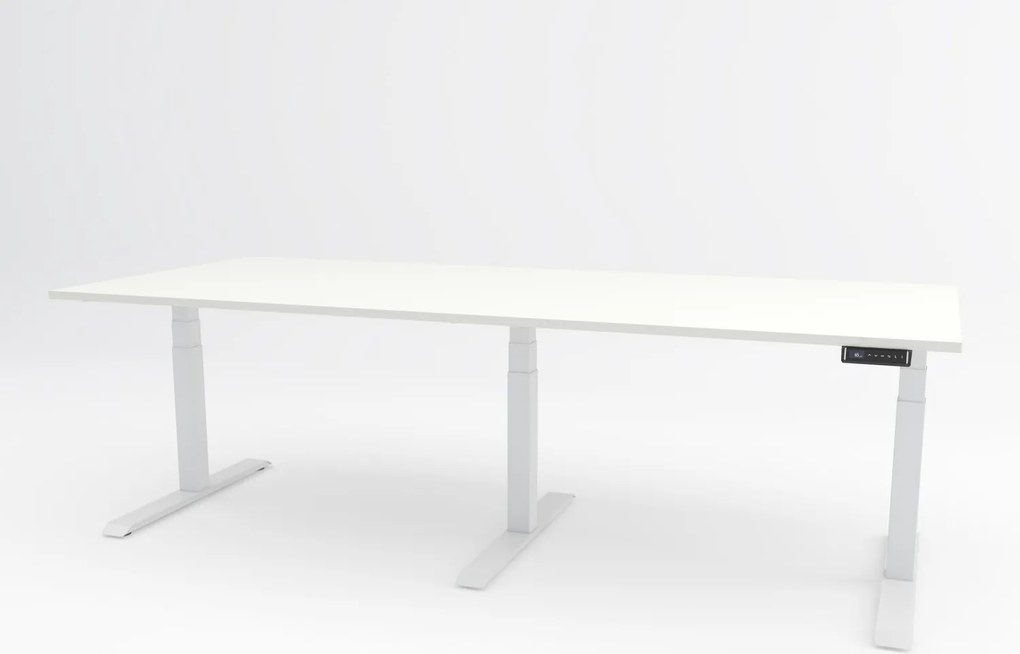 Birou cu înălțime reglabilă electric 180°, Viva Upgrade, triple motor, 150 kg - Negru