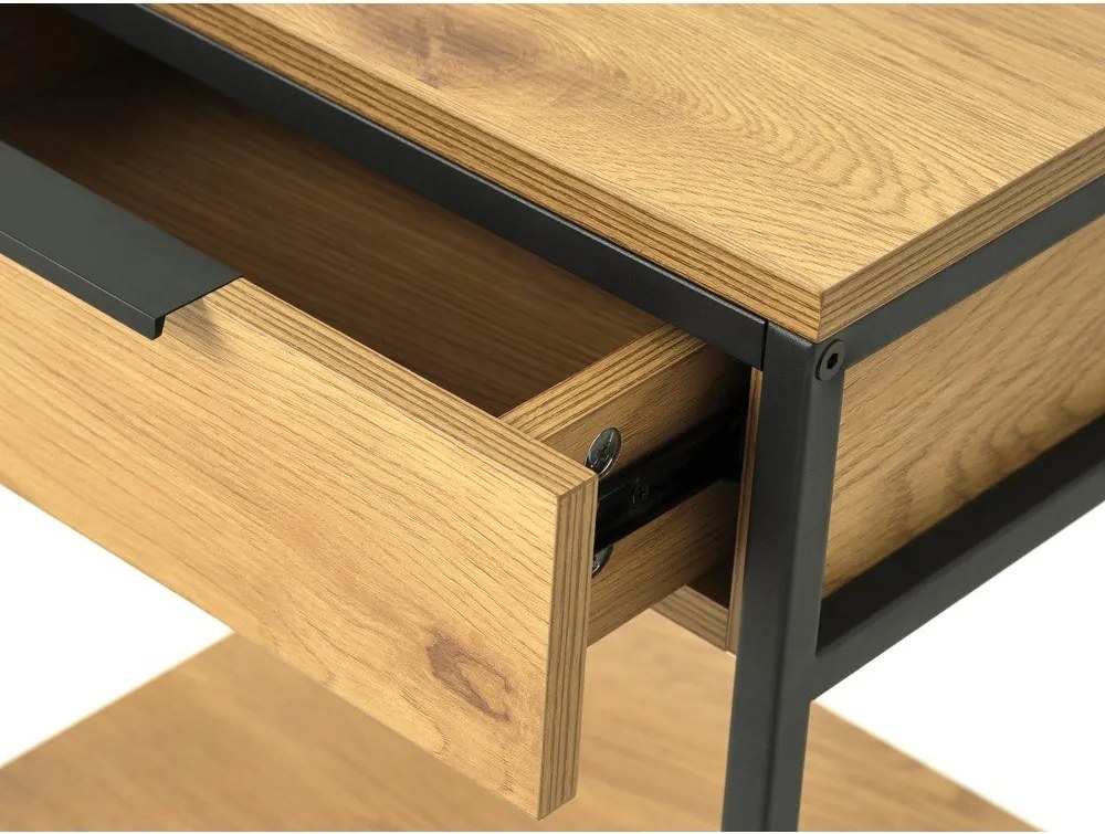 Măsuță auxiliară cu aspect de lemn de stejar 30x40 cm Cesura – Unique Furniture