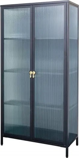 Vitrina moderna din metal si sticla Amsterdam 160cm