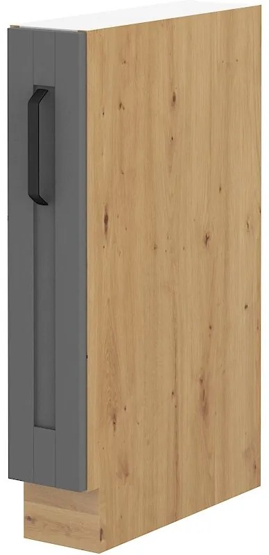 Dulap inferior de bucătărie Lucid 15 D CARGO BB (Stejar artisan + dustgrey). 1045627