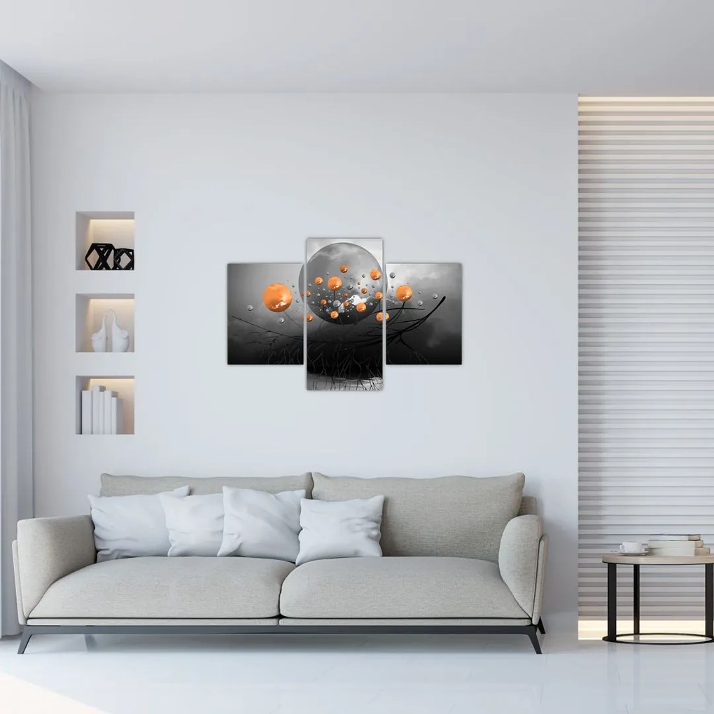 Tabloul cu bile portocalii (90x60 cm)
