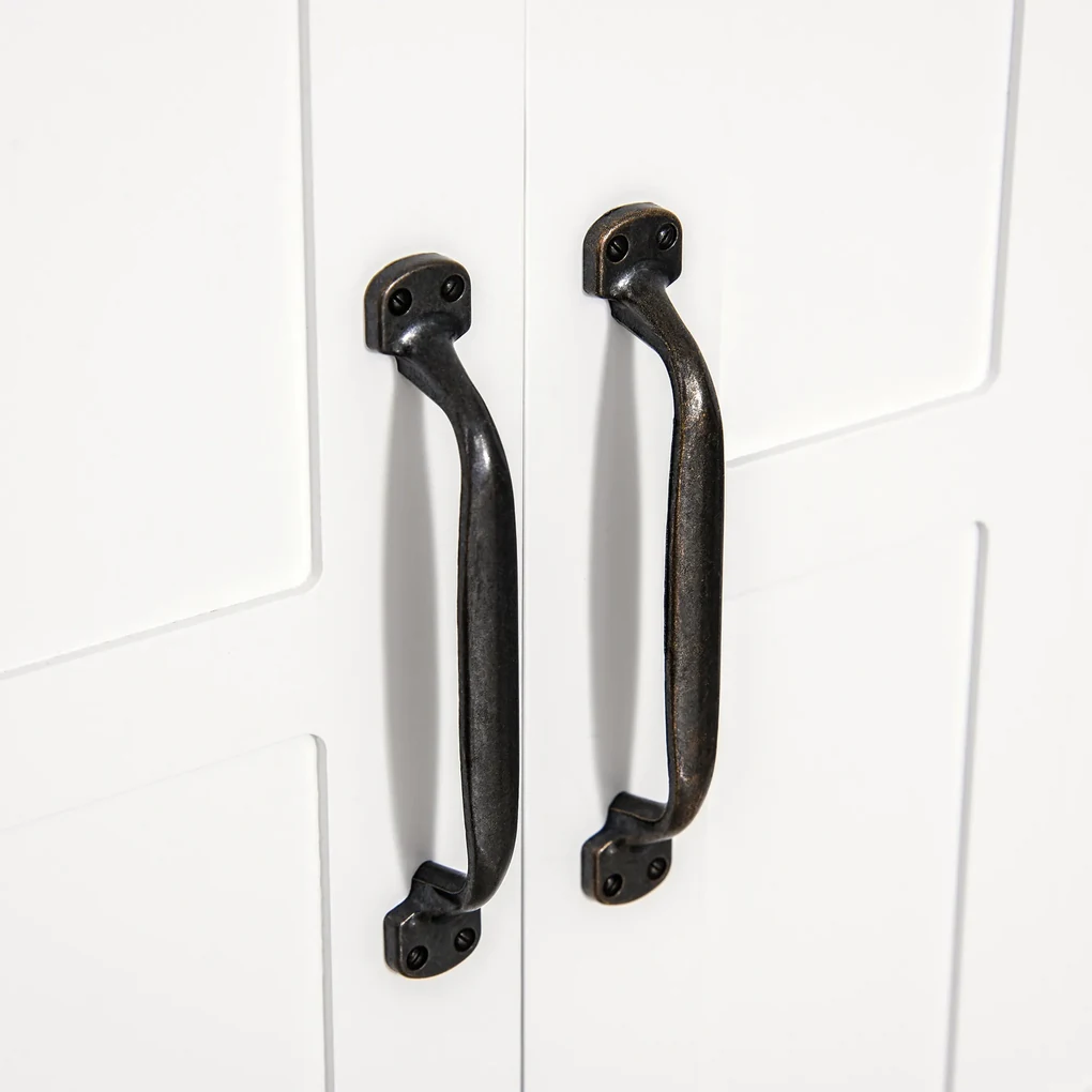 Homcom Dulapior 2 Rafturi de Montat pe Perete de Perete Bucatarie Baie Lemn 60x19,8x58cm Alb