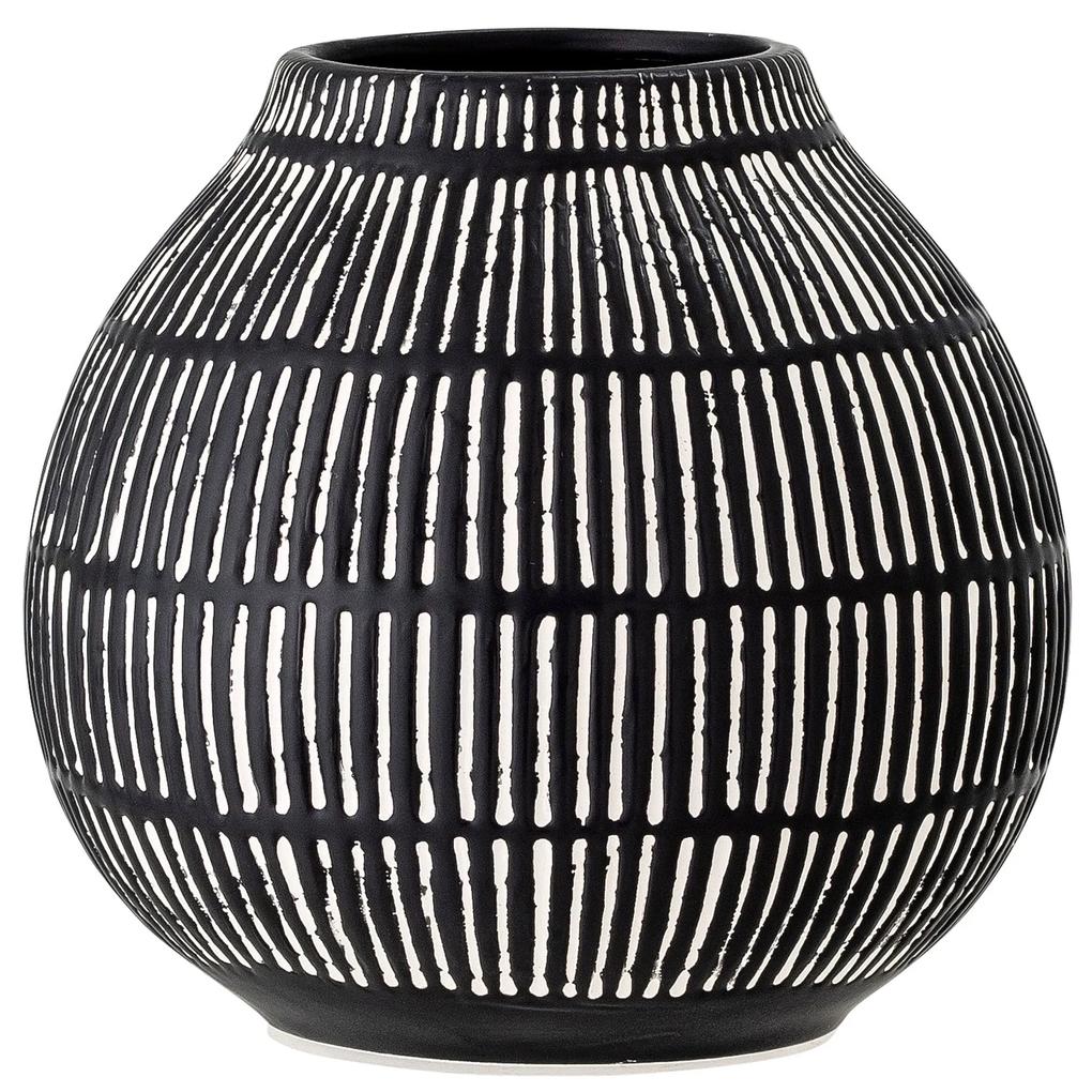 Vază neagră din ceramică 14 cm Elveda Bloomingville