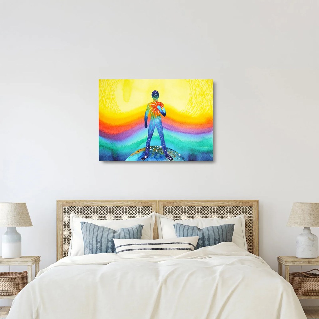 Tablou pe sticlă - Forța interioară (70x50 cm)