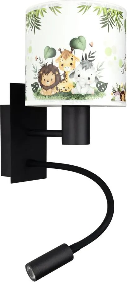 Brilagi - LED Flex. lampă BOBO 1xE27/25W/230V + LED/3W negru/alb/verde/junglă