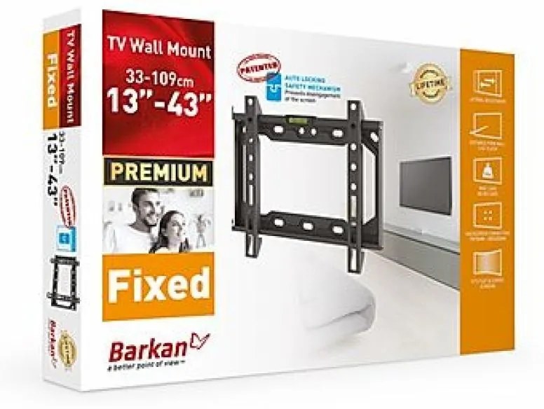 Suport TV perete Barkan fix 13-43" 40kg