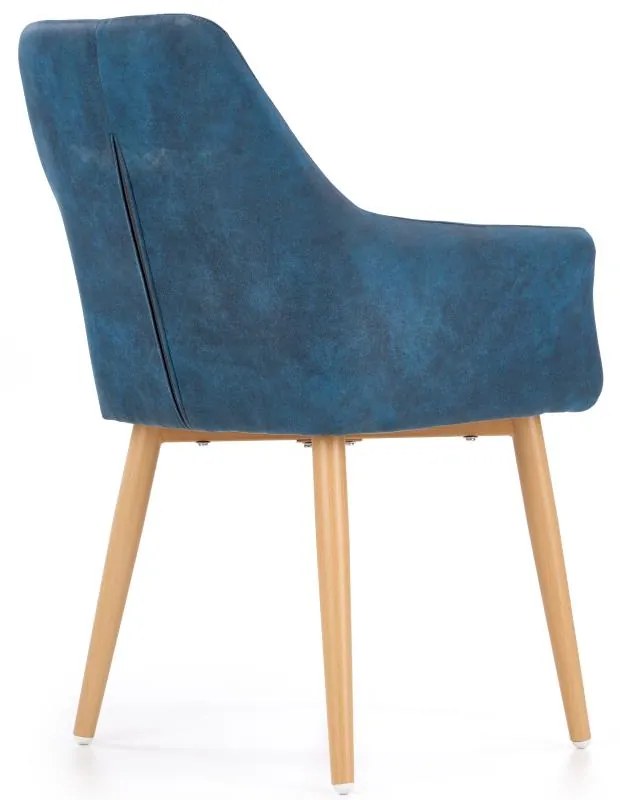 Scaun de bucaterie Ray, albastru/fag