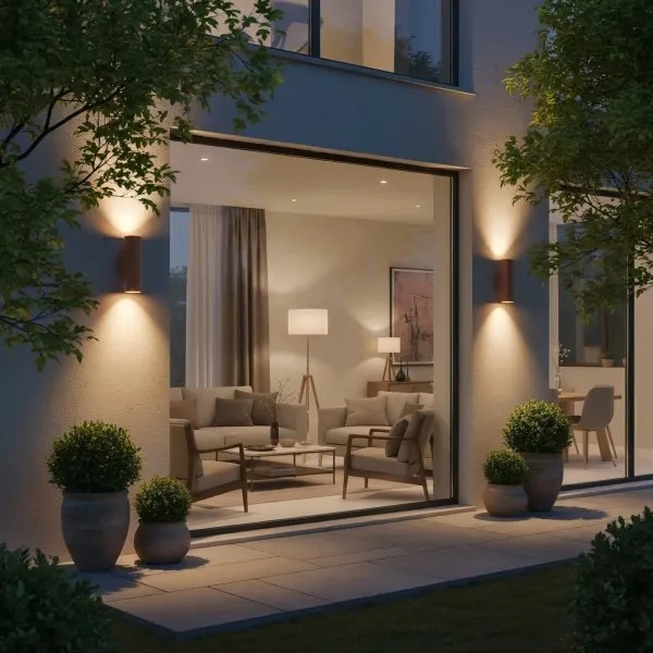 Ideal Lux - Aplică de exterior GUN, 1xE27/60W/230V, 31 cm, IP54, maro