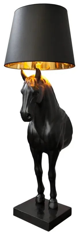 Lampa decorativa de podea, Cal, Negru, BLACK BEAUTY 130cm