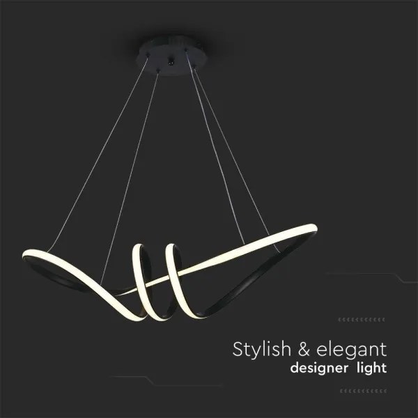 Lustră LED pe cablu LED/24W/230V 3000K negru