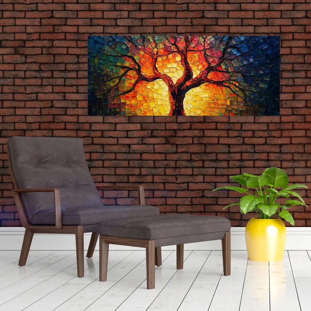 Tablou - Arborele vieții în mozaic (120x50 cm)