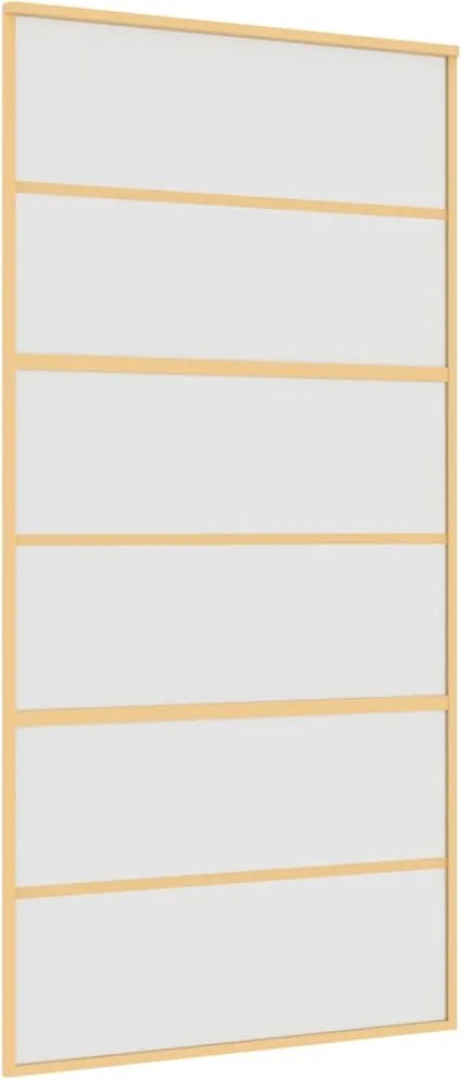 vidaXL Ușă glisantă, auriu, 102,5x205 cm, sticlă ESG mată și aluminiu