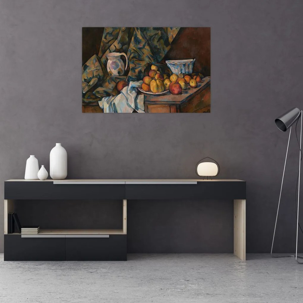 Tablou - Paul Cézanne, Still Life with Apples and Peaches, reproducere (90x60 cm)