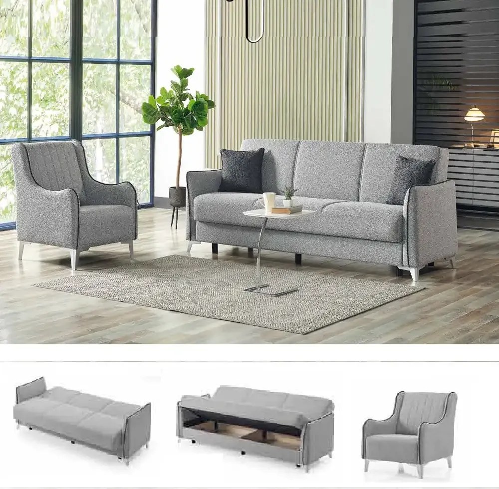 Set canapea  extensibila cu 2 fotolii Sofia Homs