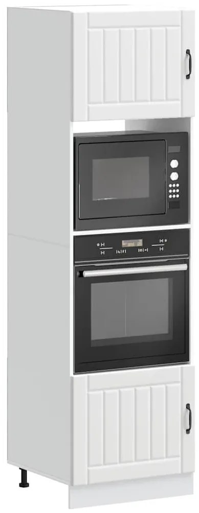 vidaXL Dulapuri pentru cuptor 2 buc Lucca alb lemn prelucrat