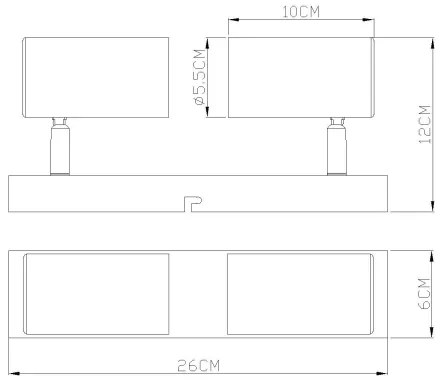 Spot Globo 57911-2P ROBBY 2xGU10/25W/230V portocaliu