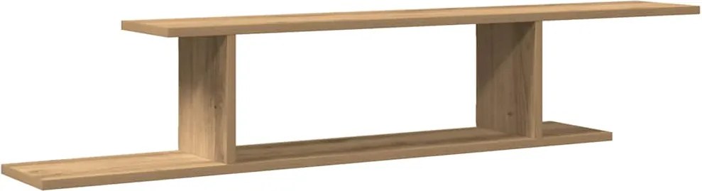 vidaXL Raft TV montat pe perete stejar artizanal 125x18x23 cm lemn