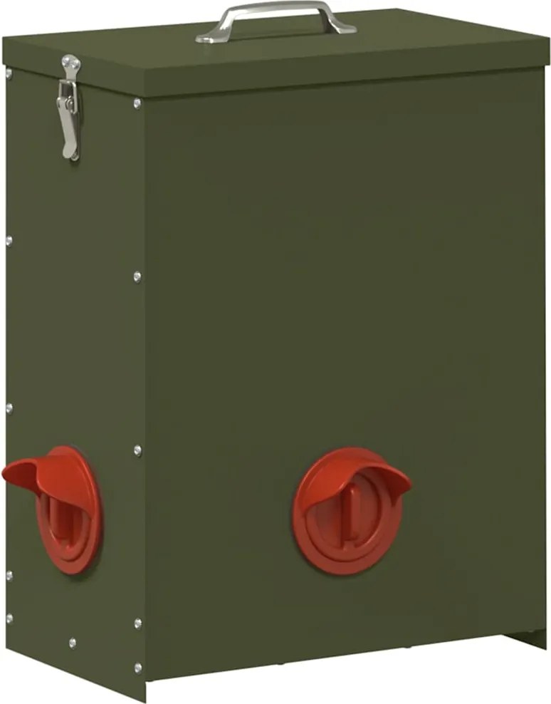 vidaXL Feeder pentru pui Verde măsliniu 32,5 x 20,5 x 43 cm