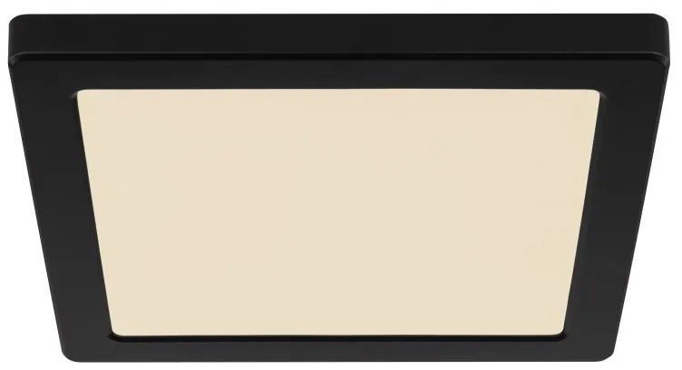 Plafoniera LED design modern LASSE negru 21,7x21,7cm