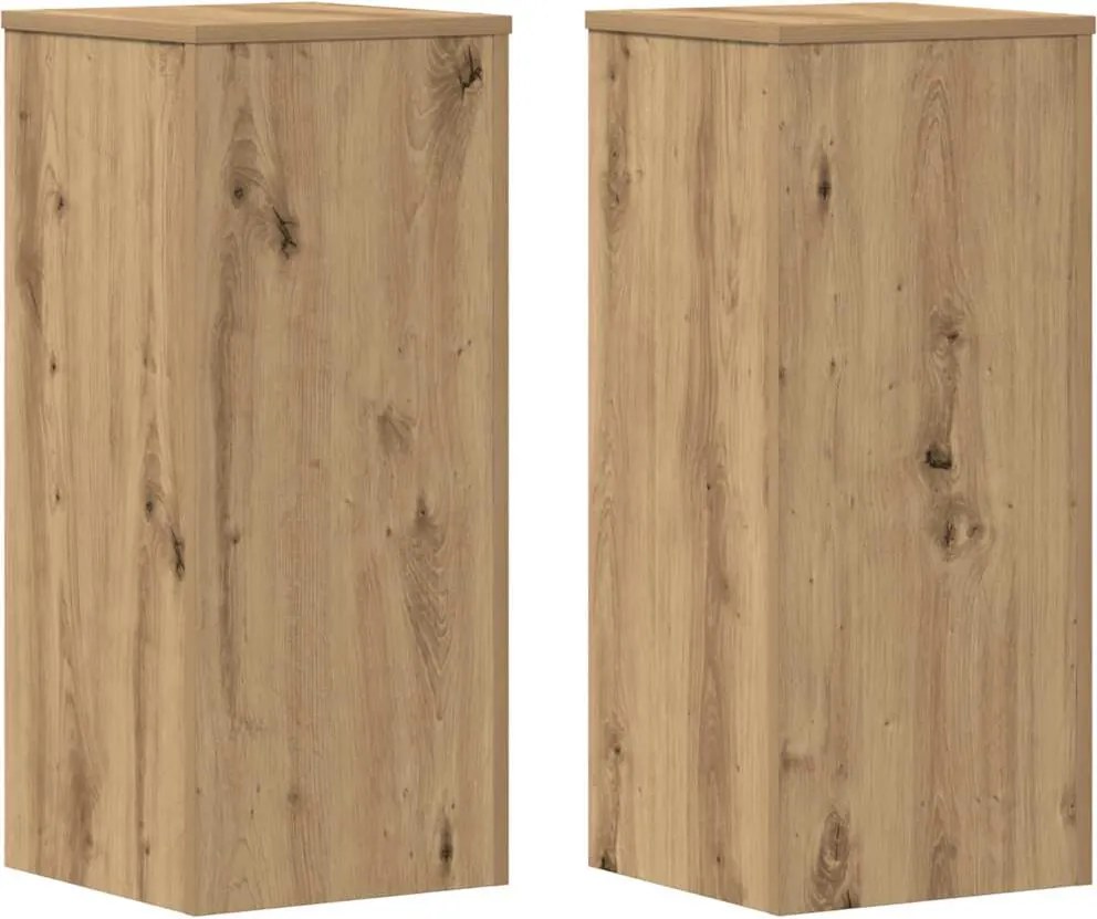 vidaXL Suporturi de plante, 2 buc., stejar artizanal, 30x30x70cm, lemn