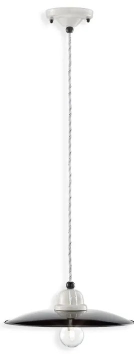 Lustra, Pendul design retro realizata manual B&W, diametru 25cm