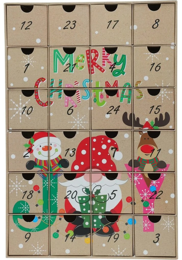 Calendarul de Advent Joy, 38 x 26 x 6,5 cm