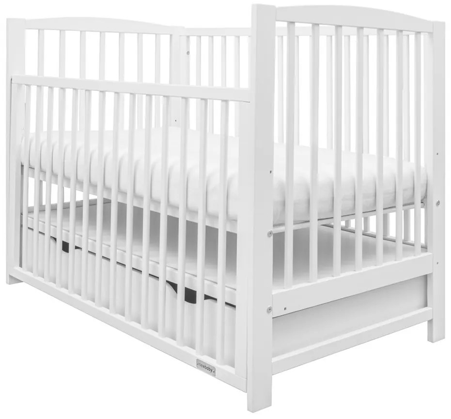 Pătuț pentru copii New Baby Lilly cu sertar, alb