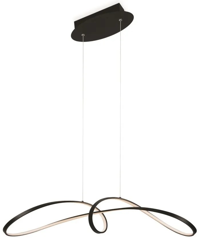 Lustra LED suspendata, design modern Curve negru
