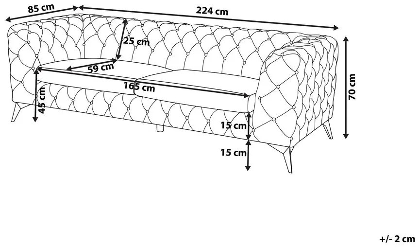 Canapea 3 locuri Sundby (gri) . 1008951