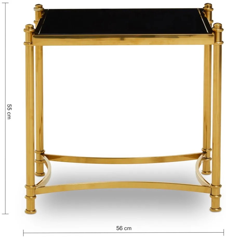 Măsuță auxiliară cu blat din sticlă 50x56 cm Ackley – Premier Housewares