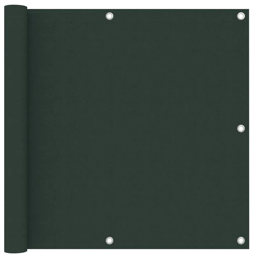 vidaXL Paravan de balcon, verde închis, 90x300 cm, țesătură oxford