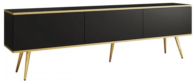 Dulap TV Onasewo I (Negru + auriu) . Promo -17%. 1106247