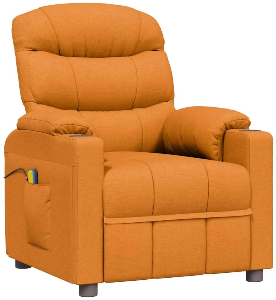 348093 vidaXL Scaun de masaj, galben, țesătură