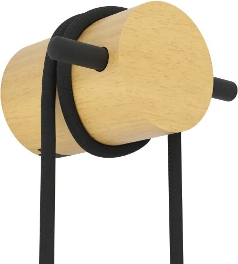 Eglo 43898 - Aplica de perete BUDDON 1xE27/13W/230V negru/bej