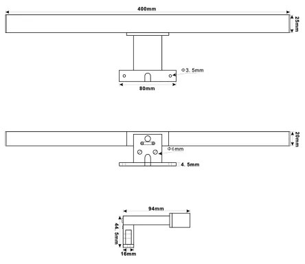 Aplică LED pentru oglindă de baie Top Light OREGON LED/7W/230V 40 cm IP44
