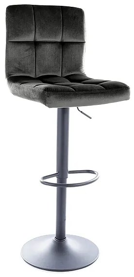 Scaun de bar C105 velvet negru Blu19