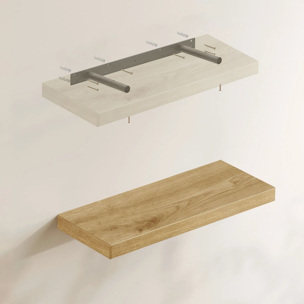 Polita de perete plutitoare GROVE 60x20 cm, stejar artisan