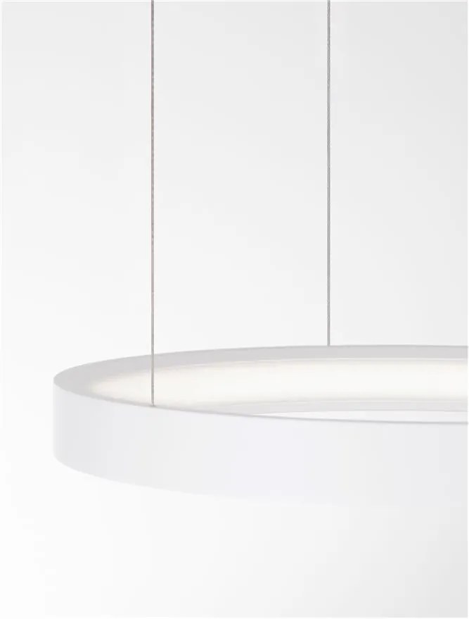 Lustra LED suspendata design modern circular PERRINE D-40cm alba