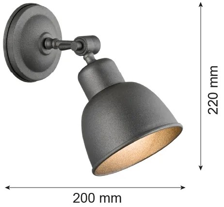 Argon 3183 - Corp de iluminat perete EUFRAT 1xE27/60W/230V