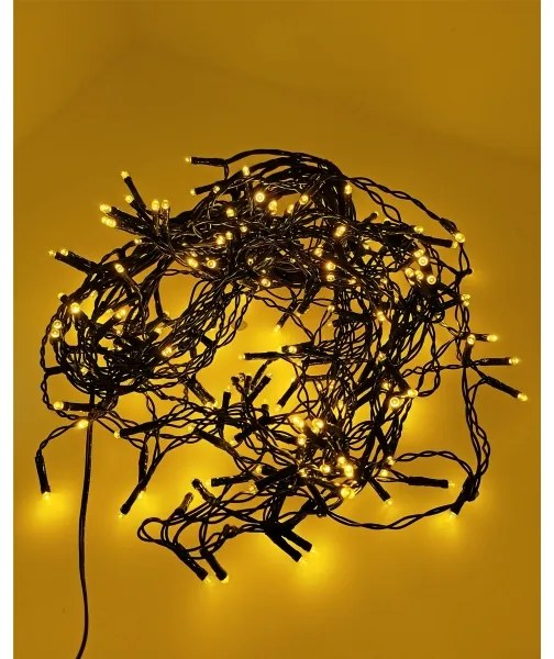 Ghirlandă LED de exterior, 200 LED, 230 V, 7,6 m, IP44, neagră