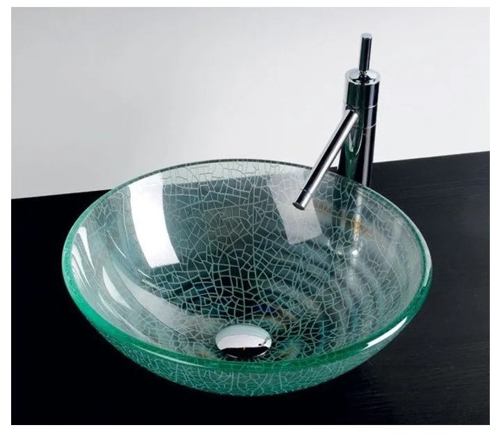 Chiuvetă rotundă din sticlă ø 42 cm Ice – Sapho