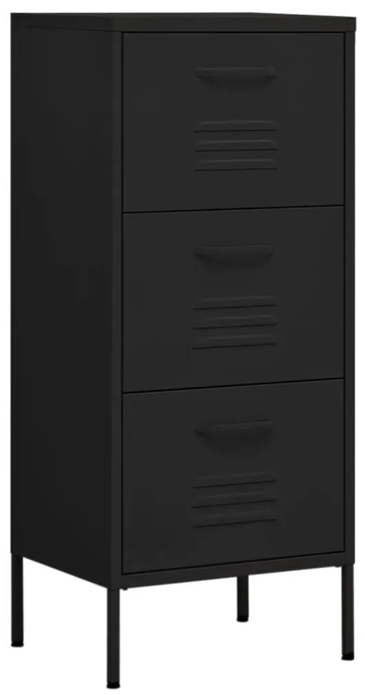Dulap de depozitare, negru, 42,5x35x101,5 cm, otel Negru, 1