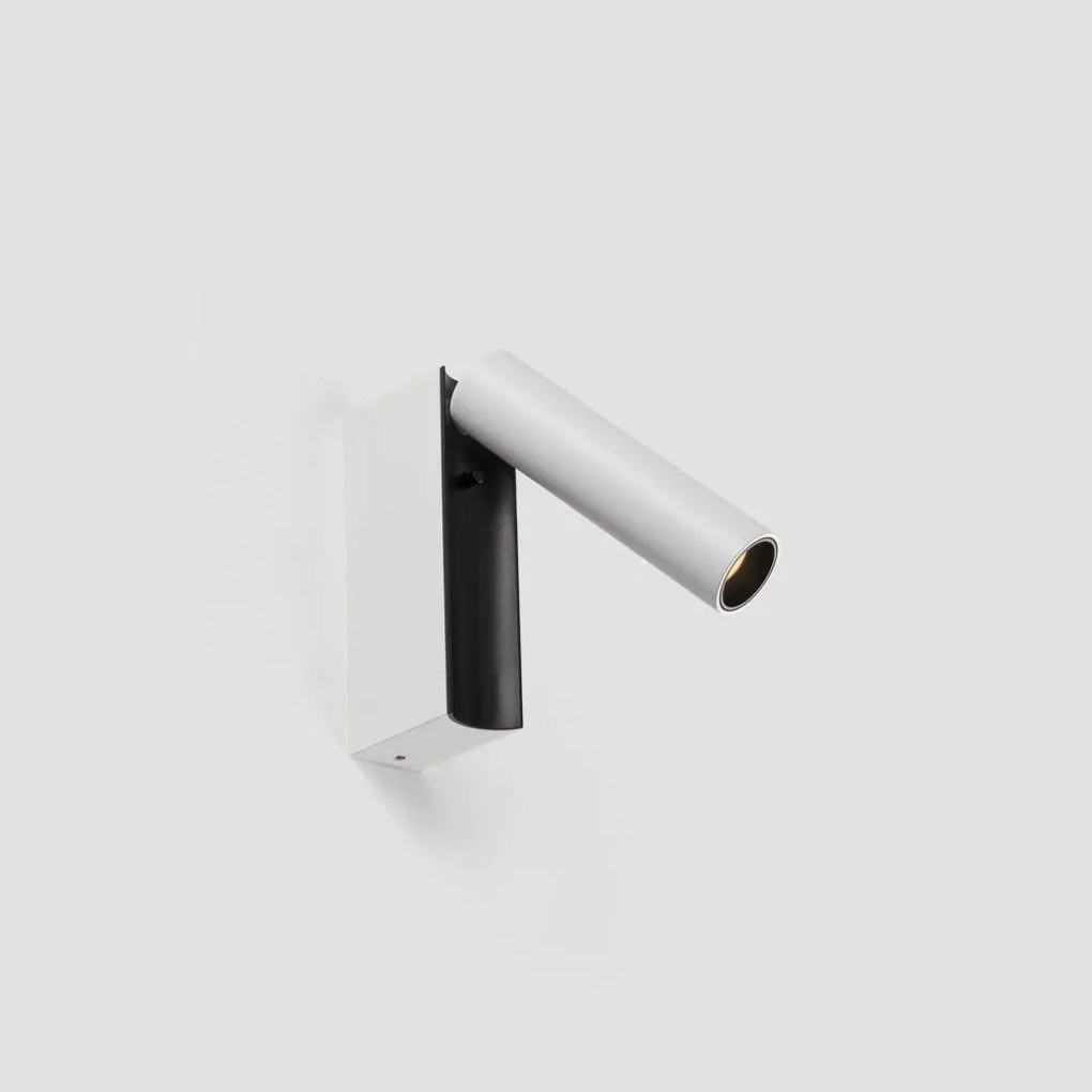 Aplica cu reader LED directionabil stil minimalist CRONOS alb