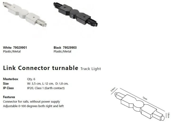 Sina monofazata alba Nordlux Link 1,8m