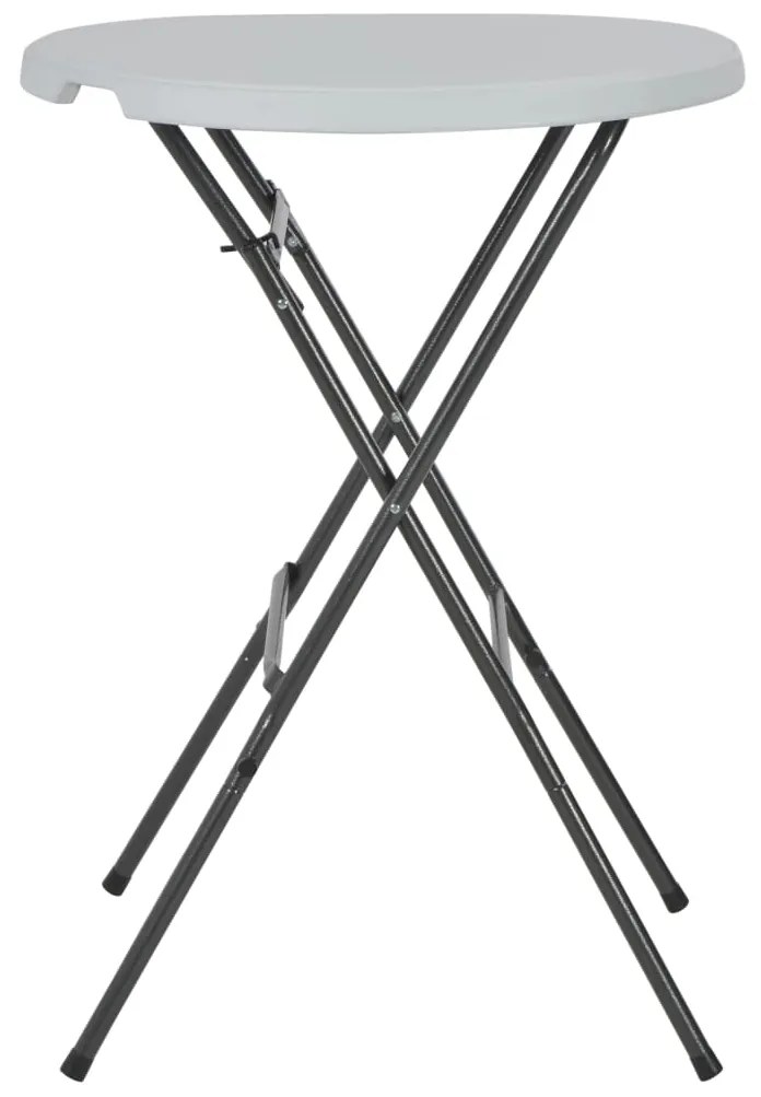 44560 vidaXL Masă de bar pliabilă, alb, 80 x 110 cm, HDPE